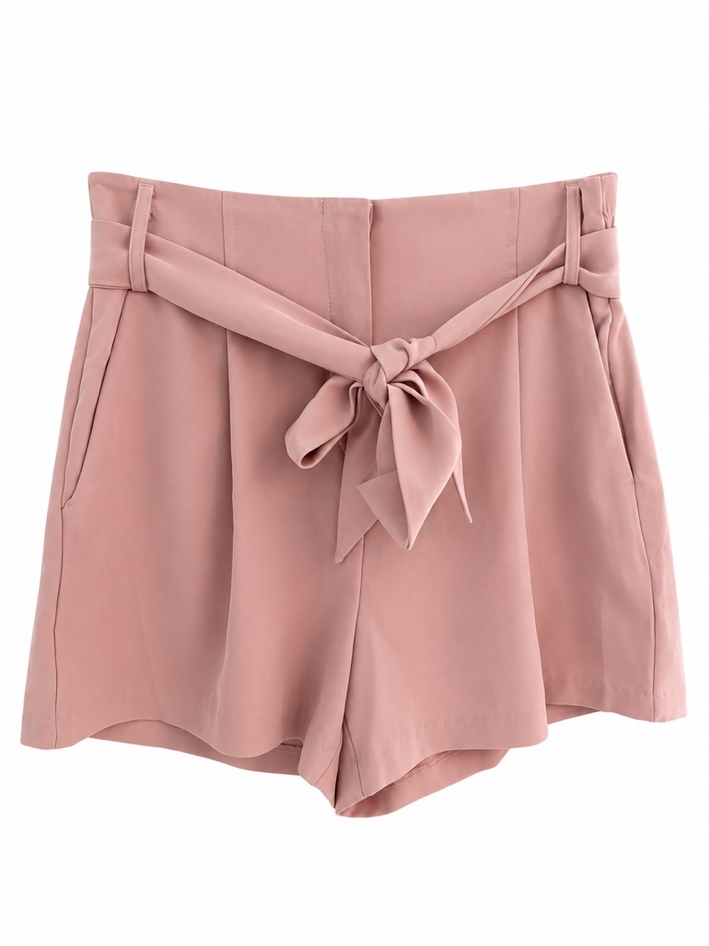 ☀️ Summer Blowout- Dynamite Blush Pink High-Waisted Tie Waist Shorts Size S